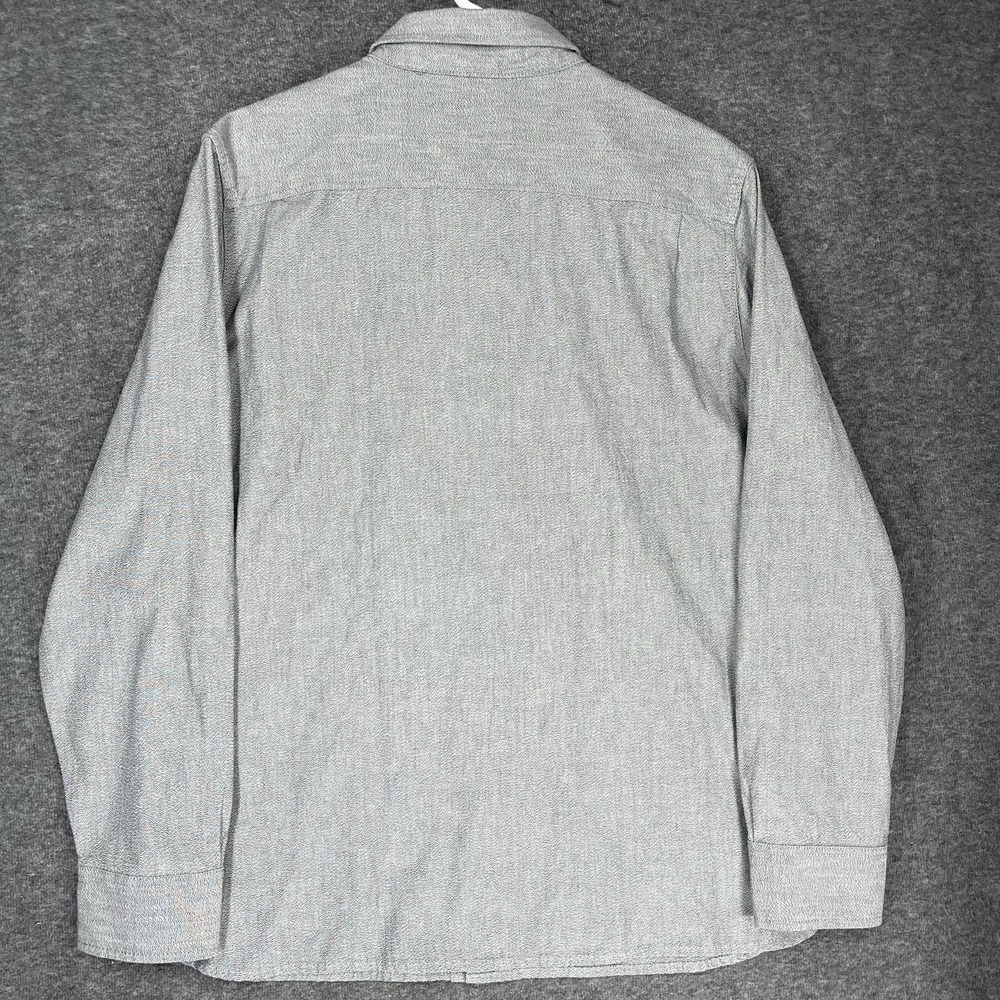 Flint and Tinder Selvedge Architect Shirt Mens 2XL Gray Japanese Slub Denim Slim - Picture 14 of 15